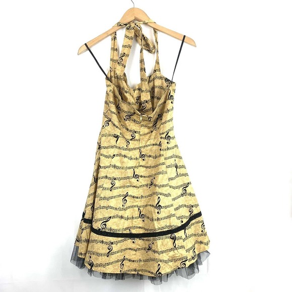 Hot Topic music note halter dress medium - Picture 4 of 6